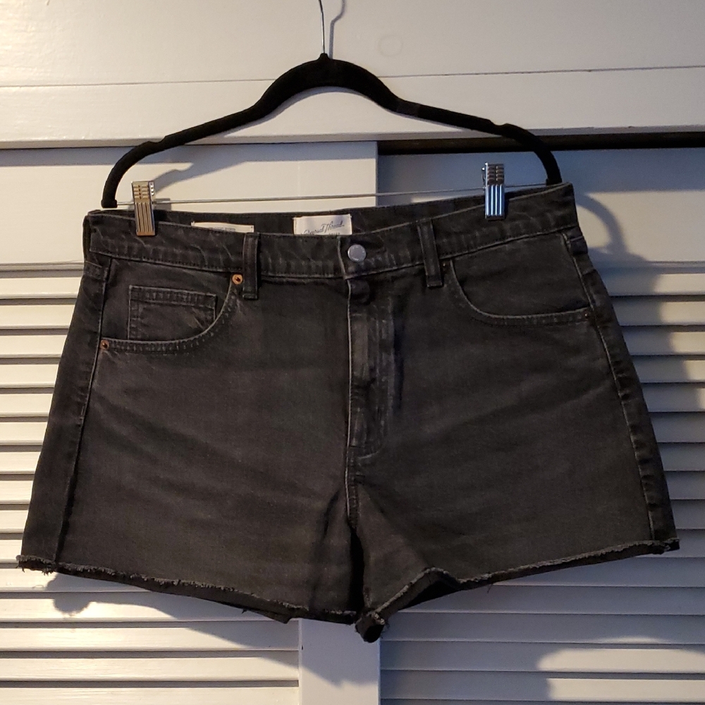 Universal Thread Cut-off Black Denim Jean Shorts, Size 12